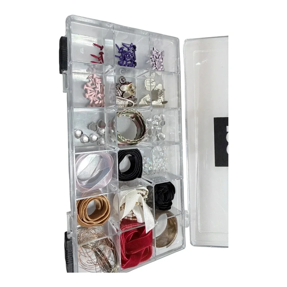 Making‎ Memories Embellishment Lot Brad Bars Fasteners Charms Rhinestones